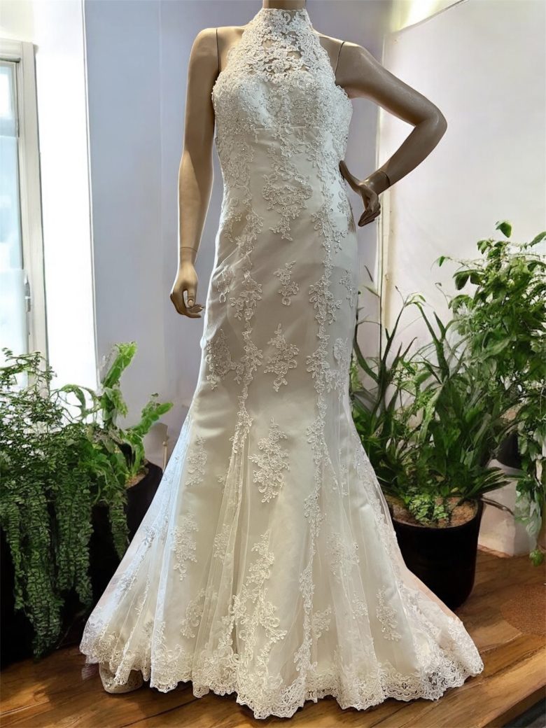 Halter Neck Wedding Dress by Annais Bridal