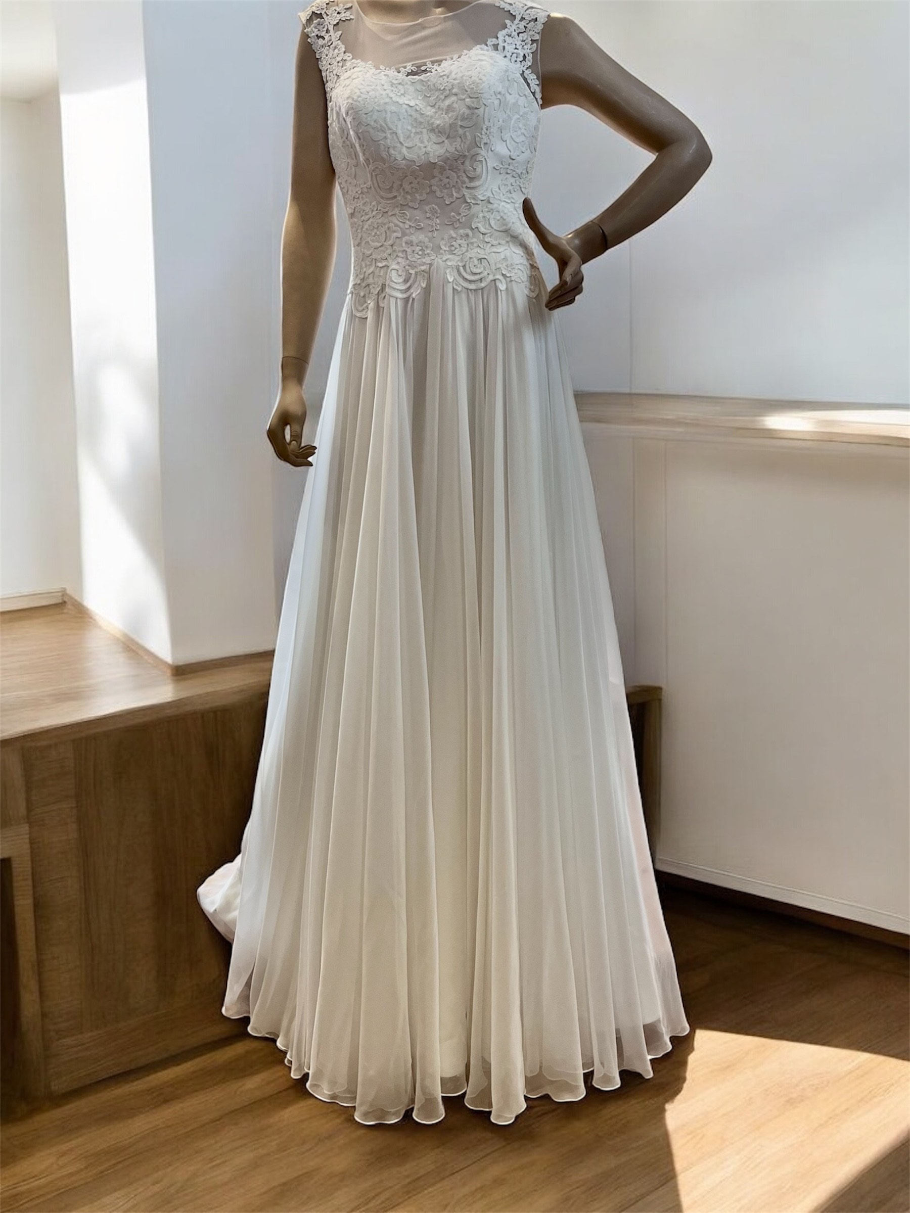 Column-Style Wedding Dress by Annais Bridal